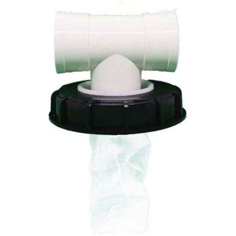 IBC-Tankdeckel mit waschbarem Nylonfilter für 1000-Liter-IBC-Regenwassertanks, IBC-Deckelfilter, IBC-Tankzubehör, Nylon-Regenwasserfilter (165 mm T-Stück)