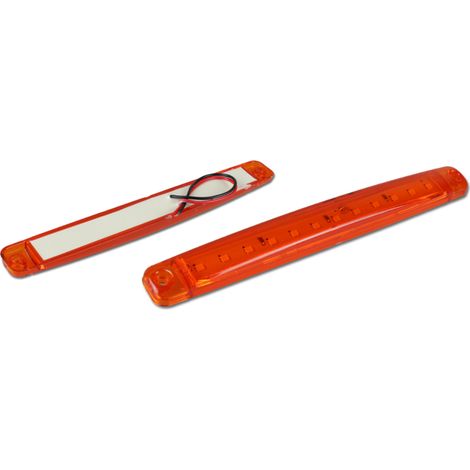 LED Seitenmarkierungsleuchte 12 LED 12-24V 170 mm, gelbe Farbe