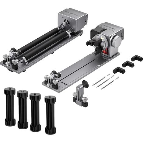 Mandril giratorio, patas regulables en altura, compatible con grabadoras láser, R8 PRO (1/2)