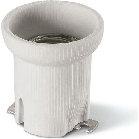 Portalampada e40 t300°c in ceramica bianco serie lux scame 190.5740b1