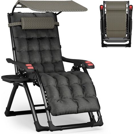 Fauteuil relax pliable zéro gravité avec parasol