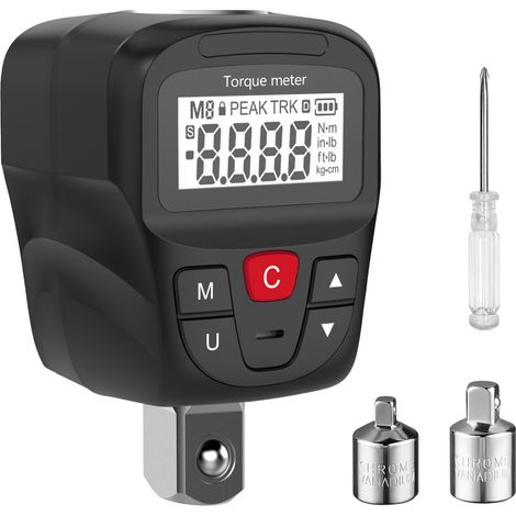 Irovami Testeur couple numérique 17-340 N.m – 1/2″, LED, 999 données, auto/vélo