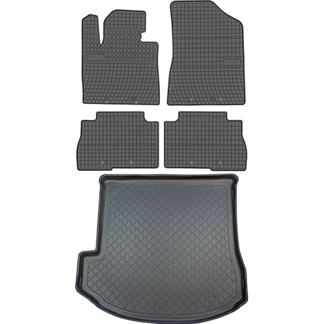 Hyundai Grand Santa Fe III DM SUV (10/2013–2015) – SET: Gummifußmatten + Kofferraummatte (1/5)