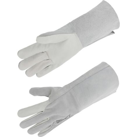Handschuh Handfläche Rindnarbenleder Handrücken Spaltleder Stulpe Spaltleder 15 cm T10 - SINGER - 51EFC15