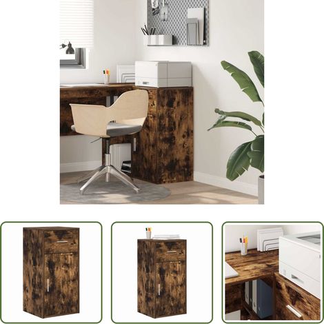 Schubladen - Sideboard mit Schubladen Geräucherte Eiche 38 x 34 x 75 cm (1/5)
