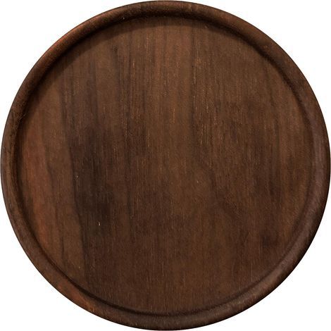 Sottobicchiere rotondo in legno scuro, n. 2, marrone (1/5)