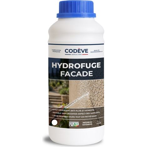 Hydrofuge Facade - 1 L - Codeve Bois - Imperméabilisant Pour Façade, Mur, Enduit, Crépi Ou Pierre.
