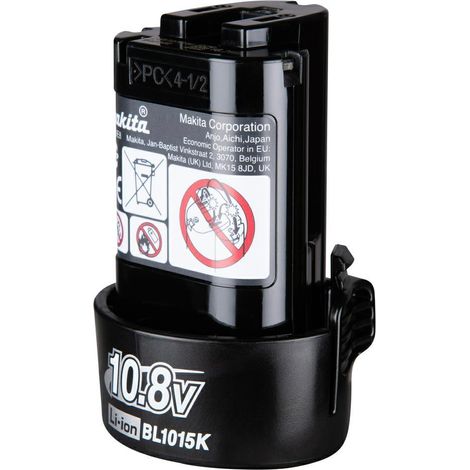 Makita Batería de Repuesto BL1015K de 10,8 V, Compatible con Herramientas de batería Makita 10,8 V/1,5 AhLi-Ion (1/2)