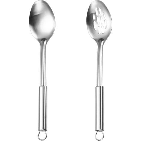 Edelstahl-Siebset, Küchenutensilien-Set, zum Rühren, Servieren, Mischen und große Löffel. (1/3)