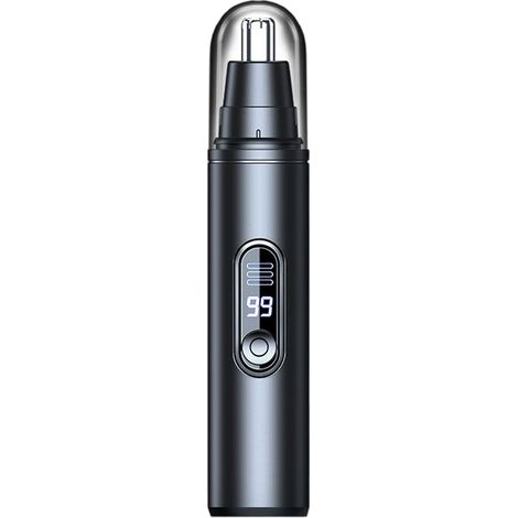 Tondeuse à poils de nez rechargeable pour hommes, tondeuse professionnelle indolore pour sourcils et visage, outil de taille pour oreilles et sourcils, rasoir à lame unique facile à nettoyer, lame dét (1/5)