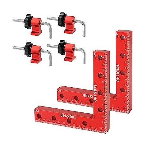 Bringen Sie Ihre Holzbearbeitung auf die nächste Stufe – 2er-Pack 90-Grad-Positionierungshalterungen aus Aluminiumlegierung für Schränke, Bilderrahmen und Kisten (140 mm) (1/5)