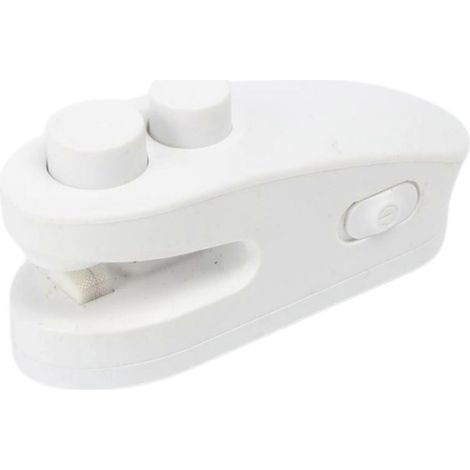 Coupe-scellage portable 2 en 1 - Polyvalent et compact, idéal pour les sachets de chips, la cuisine, les sacs de congélation et les sacs en plastique. Blanc pur. (1/5)
