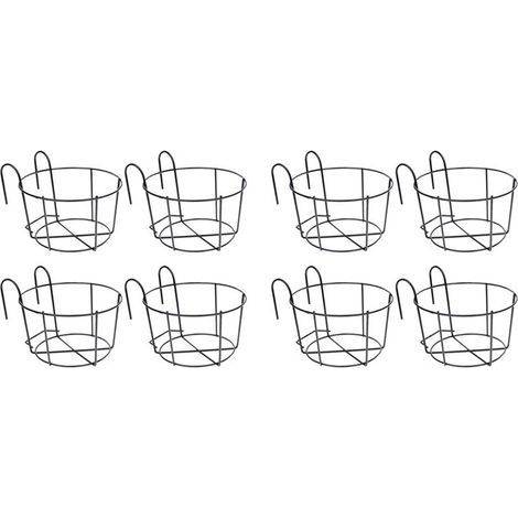 Convient pour les supports de pots de fleurs suspendus de petite taille, les supports de plantes en fer forgé, l'installation de pots de fleurs sur une clôture métallique et les paniers de balcon. (1/4)