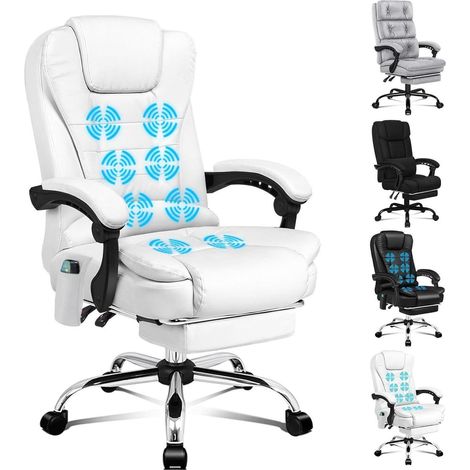 Bürostuhl Lordosenstütze Armlehne Rückenlehne Massage PU (1/5)