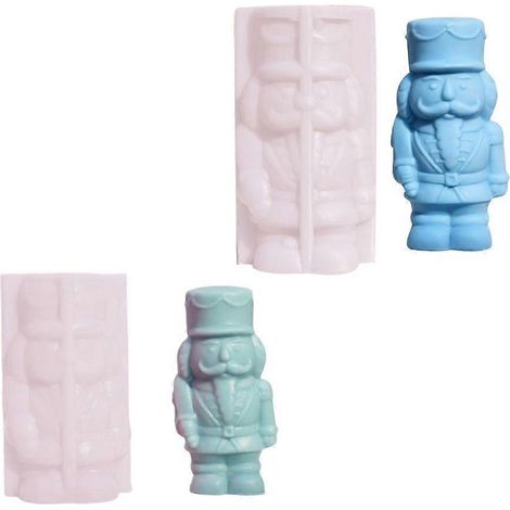 Moule en silicone pour statue de soldat, pour résine époxy, bougies et fondant. (1/5)