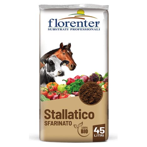 Stallatico sfarinato concime organico biologico azotato ammendante naturale in sacco da 50 litri