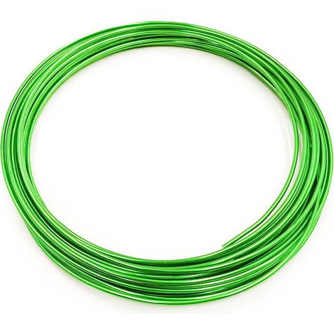 Fil de fer floral - Anneau - 2 mm x 10 m - Vert (1/2)