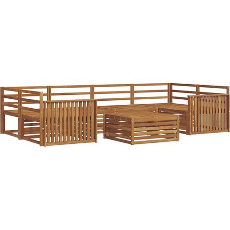 Outdoor-Sofagarnitur 7 stk. Natur Massivholz Akazie vidaXL (1/5)