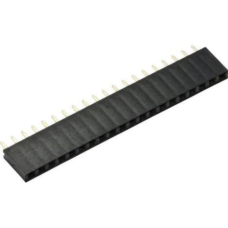 Barrette Femelle - 1 Rangée - 20 Pôles Par Rangée - Pour Connexion Électrique - 1 Pièce (1/2)