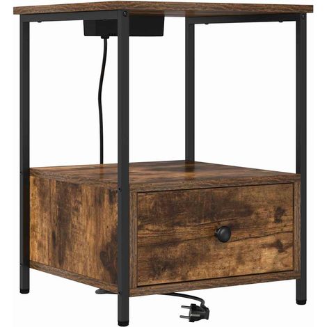 Maison Exclusive - Nachttisch Geräucherte Eiche 42 x 41 x 56 cm H