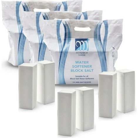 Monarch Ultimate Water Softener Block Salt 8kg Bag 6x 4kg Salt Blocks Food Grade