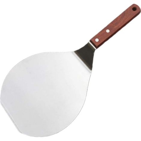 Pelle À Pizza - Acier Inoxydable - Poignée En Bois Naturel - Pour Four À Pizza Et Cuisinière - 1 Pièce (1/5)