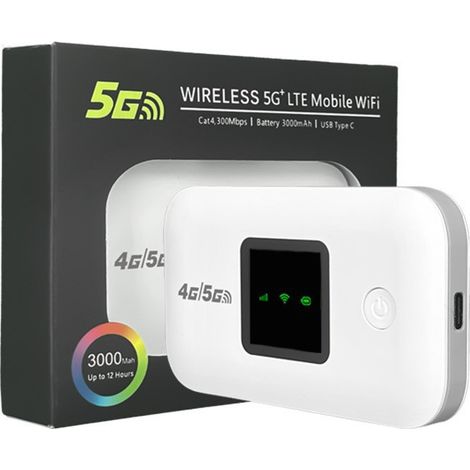 Tragbarer 4G-WLAN-Mini-Router - A8-E (Weiß mit 3 LEDs, 4G/5G, Eurasische Version) - Naher Osten & Amerika (1/3)