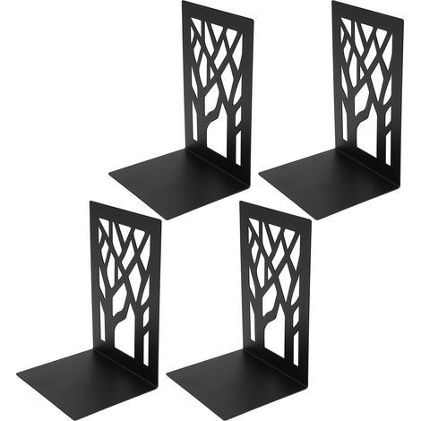 4-teiliges Set Buchstützen aus Metall, verstellbare Buchhalterung, glatte Kanten, innovatives Design für Zuhause, Schule oder Büro (1/5)