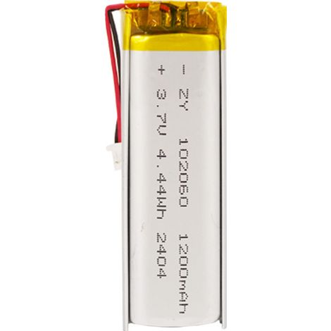 102060 Polymer-Lithium-Batterie, 1200 mAh, geeignet für Kosmetikspiegel, Vergrößerungsspiegel und Auto-Rückleuchten (3,7 V Lithium-Batterie). (1/4)