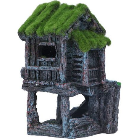 Ornements de pavillon en résine pour aquarium, décoration de poisson de 6,6 pouces avec des détails vifs et réalistes pour (1/4)