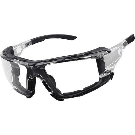 Lunette de Protection Travail, Lunettes de Sécurité, Anti-rayures, Anti-buée, Enveloppantes, Design avec un Style Unique et Moderne, homme & femme(Noir) (1/3)