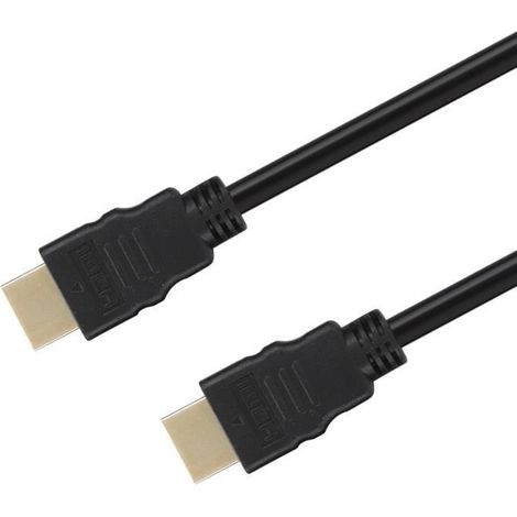 Câble HDMI - STRAßE TECH - Ultra-HD 4K - 1 m - Plaqué or - PVC flexible (1/4)