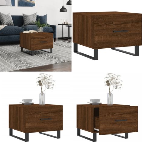 Couchtisch Braun Eichen-Optik 50x50x40 cm Holzwerkstoff - Couchtisch - Wohnzimmerstil - Eiche Optik - Holzt Tisch - Stauraum - Home & Living (1/5)