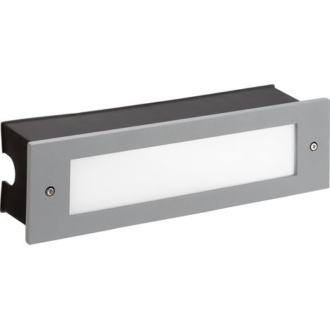 LedsC4 Micenas - Wandleuchte mit Neutralweiß 4000K. Gehäuse aus Aluminium. Innenbereich IP66. Farbe Grau