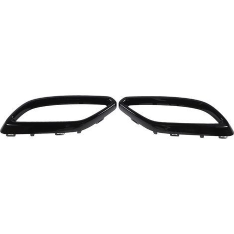 1 paire de cache-embouts d'échappement 1184920200 gauche droite de remplacement pour Benz Classe CLA C118 AMG-Line 2020 à 2024 Noir brillant, paquet de nuit (1/5)