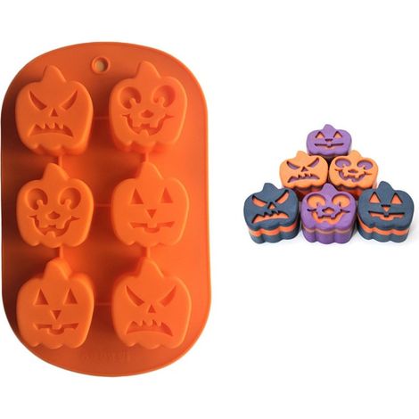 Halloween Kürbis Silikon Backformen antihaft, 2 Stück – eine tolle Überraschung für Groß und Klein (1/5)