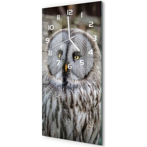 Horloge Murale Rectangulaire Verticale Design Artistique Silencieuse 30x60 cm Hibou 30x60 cm (1/5)