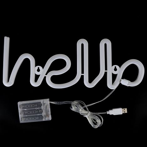 Einzigartige LED-Lichterkette in Form des englischen Buchstabens „Hello“ – Dekoratives Licht für Heiratsanträge, Geburtstagsfeiern und Zuhause (1/5)