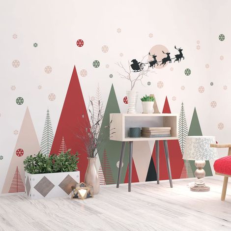 Ambiance Stickers Muraux Enfants Décoration Chambre Bébé - Autocollant Sticker Mural Adhesif Géant Avant Les Rennes - H40 x L60 cm (1/5)