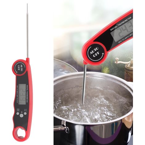 Lebensmittelthermometer mit flexibler Sonde, Wasserthermometer, Grillthermometer, Fleischthermometer (1/5)