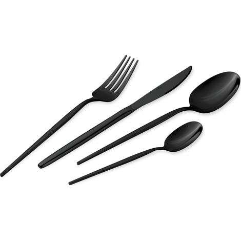 Cubiertos de 24 piezas Berlinger Haus BH-3069, negro brillante. (1/4)