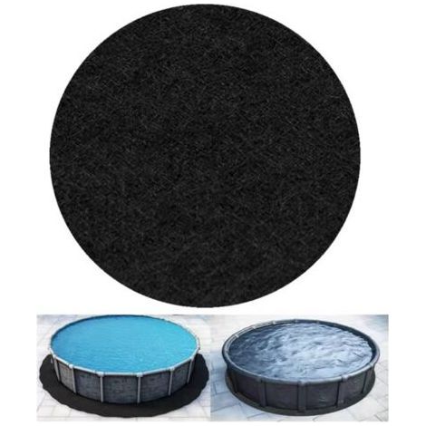 LAN Poolbodenmatte, wasserdichte, faltbare, schwarze Schutzmatte für Aufstellpools, Poolbodenschutz für runde Pools (1/5)