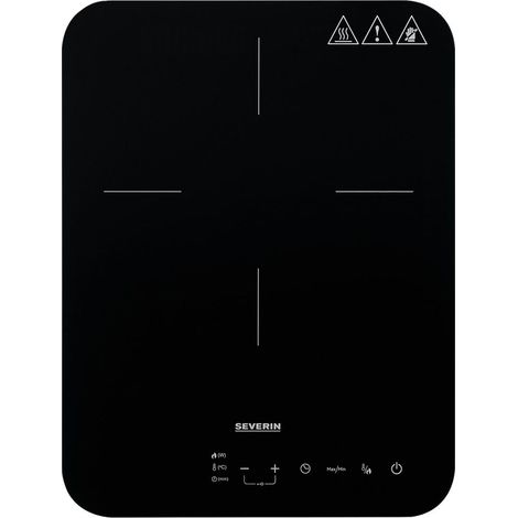Severin KP 1032 Piano cottura a induzione portatile 28 cm 1 zona 2000 W controllo Touch timer digitale colore Nero Grigio