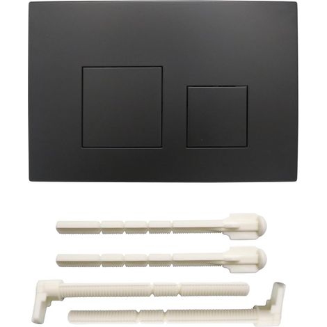 Plaque de déclenchement pour WC Compatible avec Geberit sigma01 sigma10 sigma20 sigma21 sigma30 sigma50 sigma60 Plaque de déclenchement en plastique pour chasse d'eau à 2 débits (Noir) (1/5)