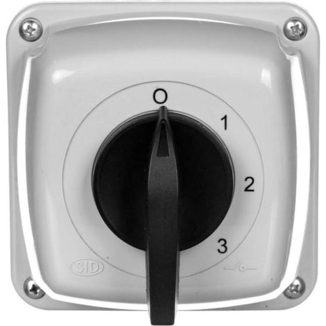 Interruttore a camme 0-1-2-3 3P 16A IP44 in custodia Arc 16-63 921663