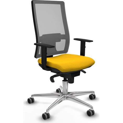 Piqueras y Crespo Horna Chaise de bureau jaune réglable (1/3)