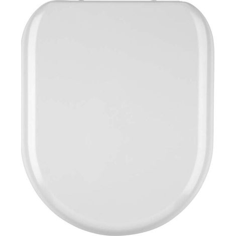 Asiento de inodoro antibacteriano con forma de D Beldray LA072771PEU7, blanco (1/3)