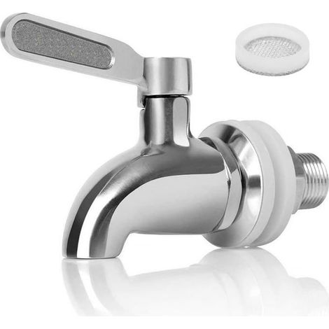 HOXILEELEORobinets Distributeurs de Boissons en Verre, 16mm Remplacement de Robinet de Distributeur en Acier Inoxydable, Robinet de Rechange (1/5)