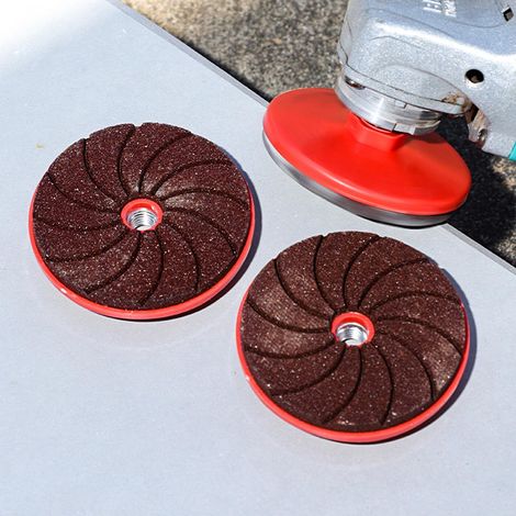 Disques de meuleuse d'angle pour chanfreinage et ébavurage de carreaux céramiques de qualité industrielle, grains 50+100+200, nouveaux disques de meulage multifonctionnels intégrés (1/5)