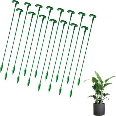 BUNTHAUS Tuteurs pour Plantes,15 Pièces tuteur Plante Interieur,tuteur Orchidee,Fixation de Croissance des Plantes, Protègent Les Plantes de l'Inclinaison,Vert (1/4)